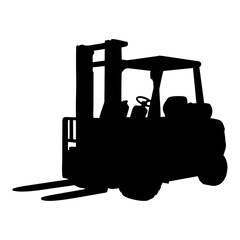 forklift silhouette or symbol