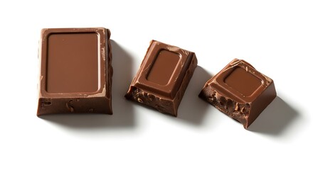 Scattered milk chocolate pieces, perfect for dessert recipes or confectionery.