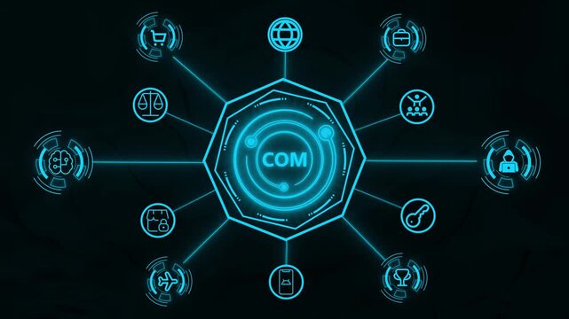 Modern Investment Business Com, Presentation Template with Dynamic Data Charts, Professional Growth Animation, Corporate Finance Visualization, and Company Success Progress Design Concept