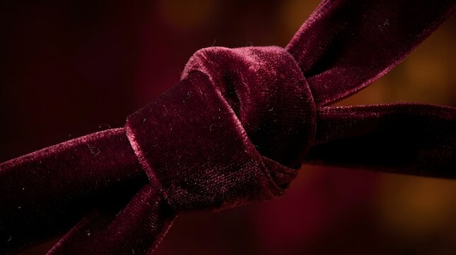 Velvet Ribbon Knot Close-Up