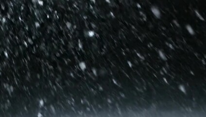 Heavy Snowfall Blurring Dark Winter Sky With Gentle Falling Snowflakes Throughout The Frame In Cold Weather - Powered by Adobe