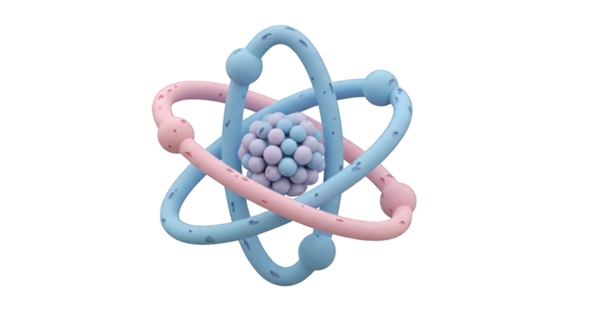 Explore Atomic Structure A Vibrant 3D Render for Science and Education Visuals, Perfect for Chemistry and Physics Projects, Inspiring Curiosity and Discovery