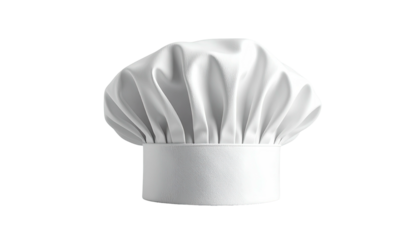 White chef's hat, pleated top and wide brim