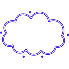 Cute Neon Doodle Frame Decoration