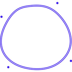 Cute Neon Doodle Frame Decoration