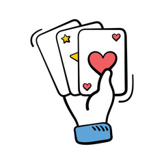 Casino themed, playing card icon design