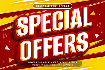 Special Offers ditable Etext effect - Special Offers 3d style concept