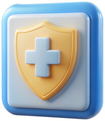 Fototapeta premium Insurance AI software icon png 3D render png technology png business png protection png coverage png artificial intelligence png digital png finance png transparent background image