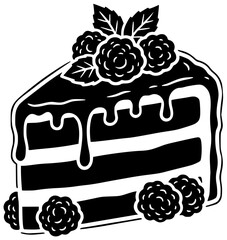 dessert illustration food silhouette delicious logo cake icon sweet outline slice bakery pastry piece birthday cream tasty snack celebration shape women vector graphic background