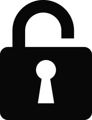 Open padlock icon symbolizing access and security