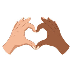 Hands forming a heart shape, symbolizing love and romantic gesture