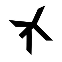 Black abstract geometric shape symbol