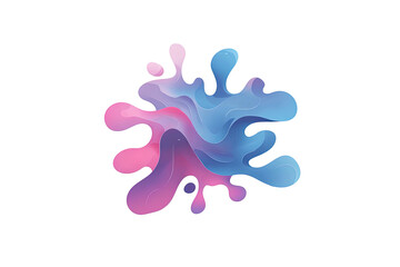 Dynamic swirling liquid forms in pink and blue on black background