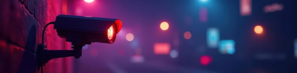 Dark silhouette of a CCTV camera, vector illustration , dark, outdoor