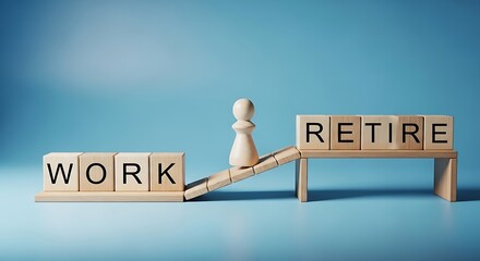 Planning for retirement and moving from work to leisure lifestyle concept