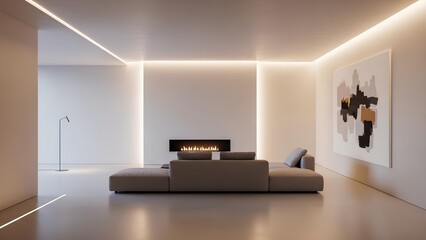 modern living room with sofa