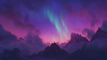 Aurora Borealis in the Sky