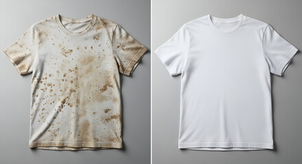 Before & After: White T-Shirt Stain Removal Solution