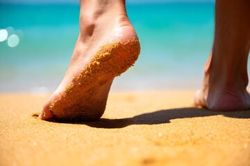 Ein unkonventioneller Sommer-Moment, der die Hitze und das Licht der Sommersonnenwende oder eines Strandurlaubs einfängt