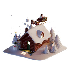 Shack In Winter Christmas