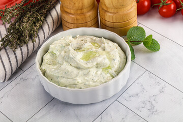 Greek feta dip with oil