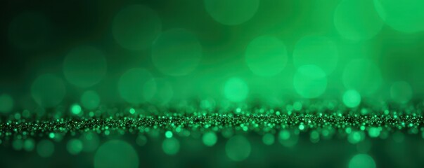 Deep emerald glitter bokeh, luxurious shimmer effect, design, sparkle, background