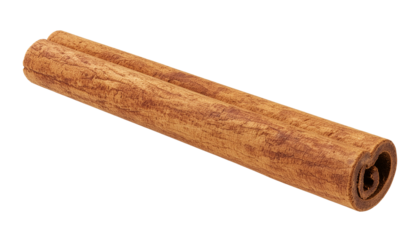 Single Cinnamon Stick with Transparent Background