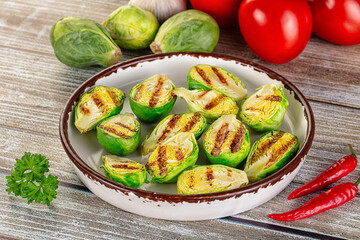 Vegan cuisine - Grilled brussels sprouts
