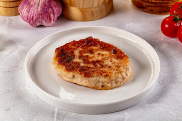 Fried salmon minced fish cutlet