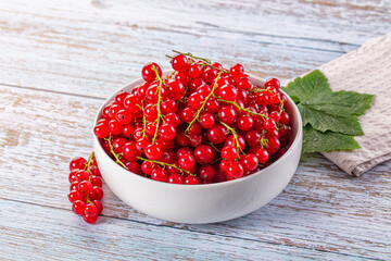 Raw ripe sweet juicy red currant