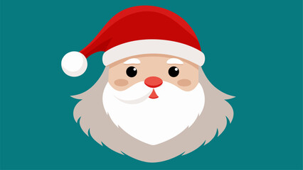 Authentic White Santa Claus Beard Isolated on Transparent Background