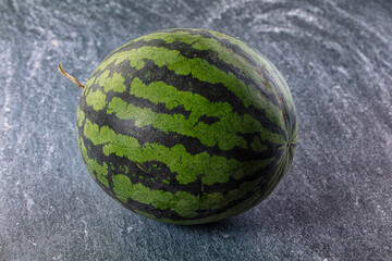 Ripe sweet juicy green watermelon