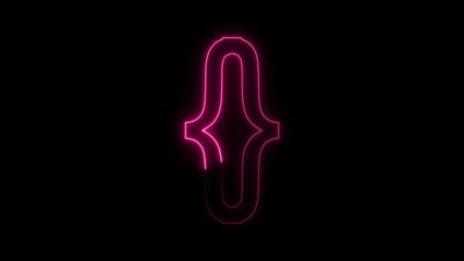 Pink Neon Curly Brace Symbol on Black Background Keywords: curly brace, bracket, parenthesis, neon, pink, symbol, punctuation, typography, graphic, design, abstract, glowing, light, dark, isolated