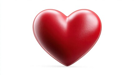 Red heart on a white background