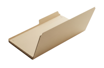 Cardboard box folded for shipping transparent background cutout png