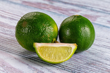 Fresh green sour lime citrus