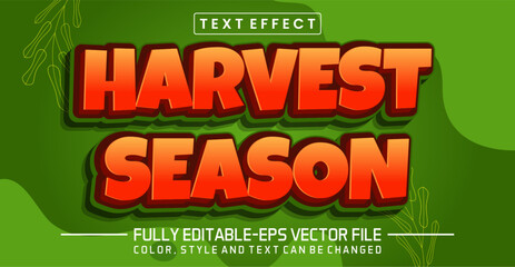 Harvest season font Text effect editable