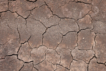 Wall texture soil dry crack pattern of drought lack of water of nature brown old broken background.