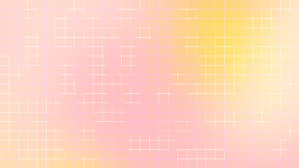 Yellow Pink Gradient Grid Line Background for Soft Abstract Modern Design