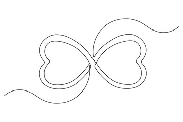  Endless loop simple outline single line art illustration isolated design