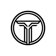 T monogram logo