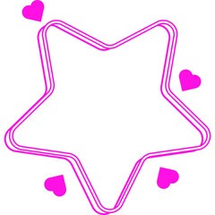 Cute Neon Doodle Frame Decoration