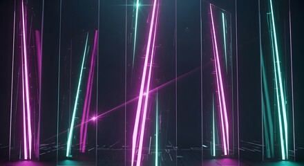 Vibrant abstract colorful lights background with glowing waves and bright energy