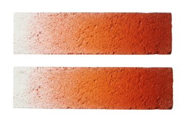 Two orange bricks with white gradient transparent background cutout png