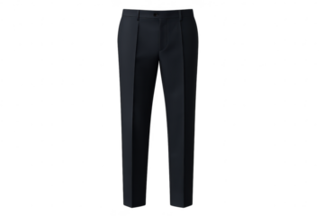 Elegant navy blue dress pants isolated on transparent background, formal attire