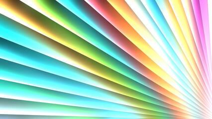 Vibrant Abstract Stripes Background, Colorful Gradient Vertical and Radial Ray Patterns for Design