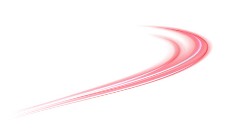 Red Neon Light Wave with Glowing Curve, Electric Flow and Futuristic Motion Effect