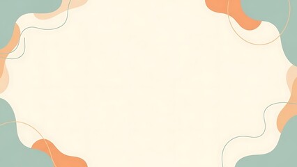 Obraz premium Modern abstract background with flowing organic shapes in pastel colors, perfect for presentations, social media, or branding, offering a serene and versatile design template