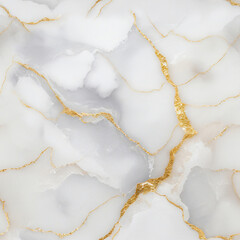 Kintsugi Style White Onyx Marble Texture with Thick Gold Veins