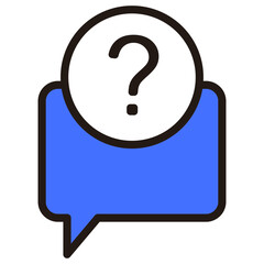 customer questions  mixed color icon